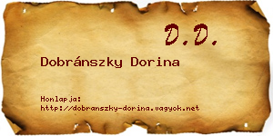 Dobránszky Dorina névjegykártya