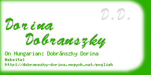 dorina dobranszky business card
